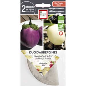 Graines de DUO d'aubergines BIO - Graines et semences Ernest Turc