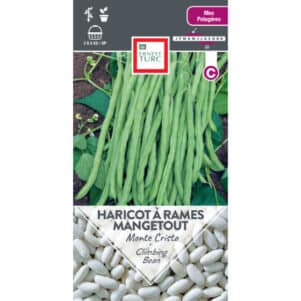 Graines d'Haricot à rames mangetout Monte Cristo - Graines et semences Ernest Turc - Jardinerie Ferriere Fleurs